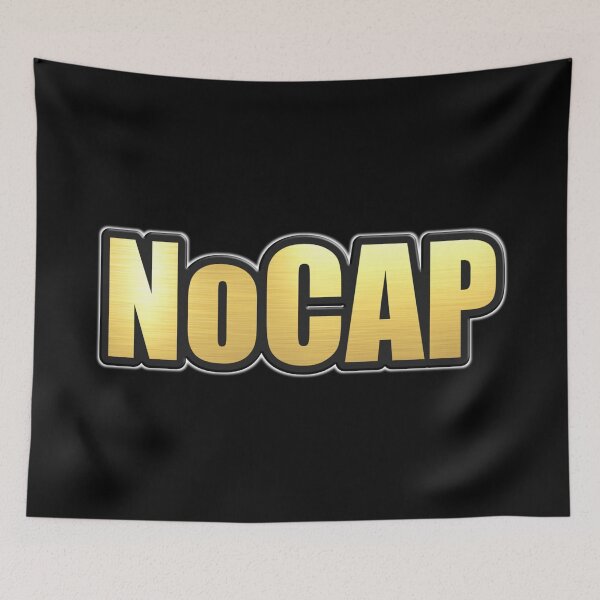 Item preview, Shiny black and gold NoCap word design ver.2 designed and sold by smARTwork.