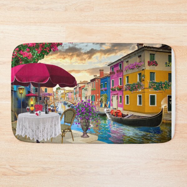 Item preview, Jigsaw Puzzle Romantic Venice Lamplight Alfresco Dining Gondola on Canal 1000 piece Adults designed and sold by StickerArtwork.