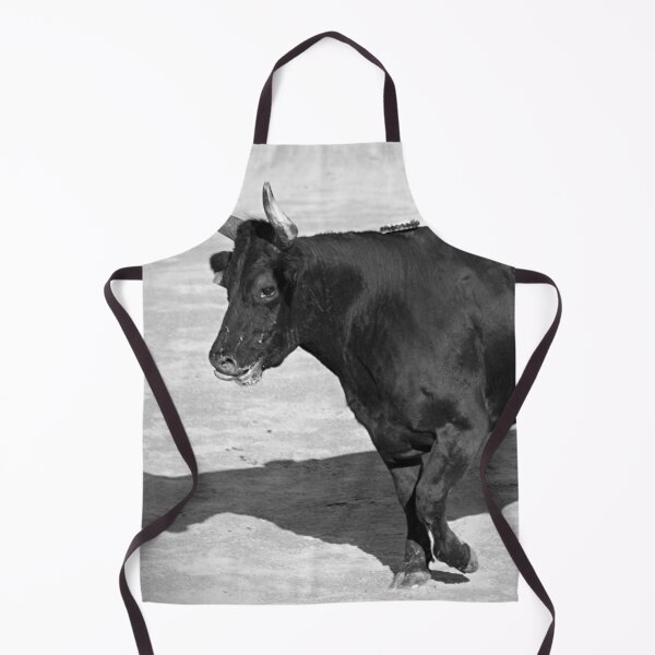 Item preview, Camargue bull in the arena black and white photo designed and sold by Astralia.