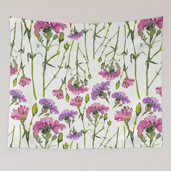 Item preview, Carnation pinky flory pattern design designed and sold by EarthyPlanty.