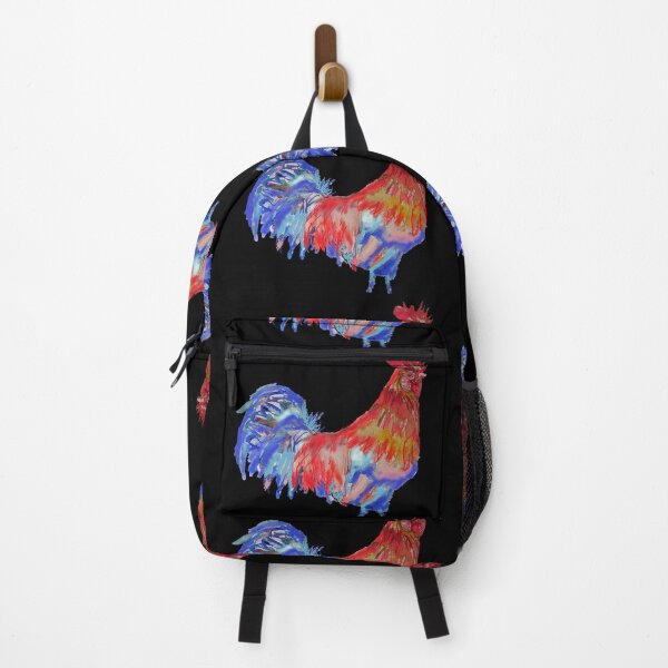 Item preview, Rooster Watercolor Painting Black - Chicken bird designed and sold by Sarah Rajkotwala.