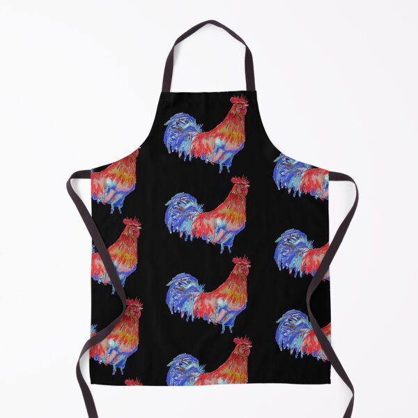 Item preview, Rooster Watercolor Painting Black - Chicken bird designed and sold by Sarah Rajkotwala.