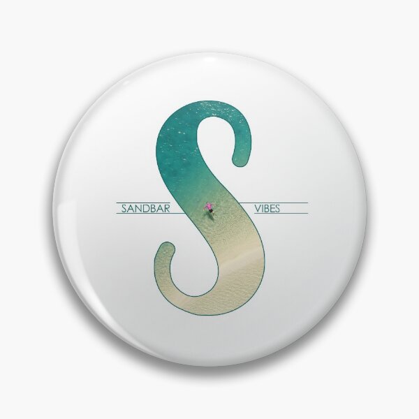 Item preview, Sandbar Vibes - S Letter on a Beach designed and sold by Kaos Urbanwear.