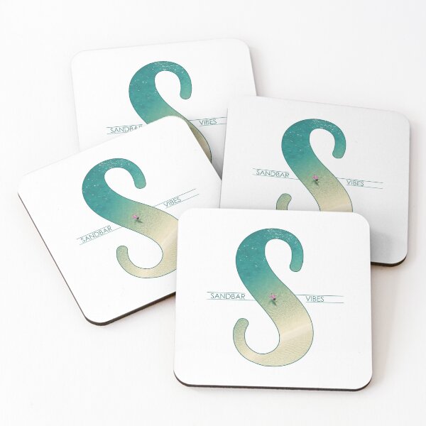 Item preview, Sandbar Vibes - S Letter on a Beach designed and sold by Kaos Urbanwear.