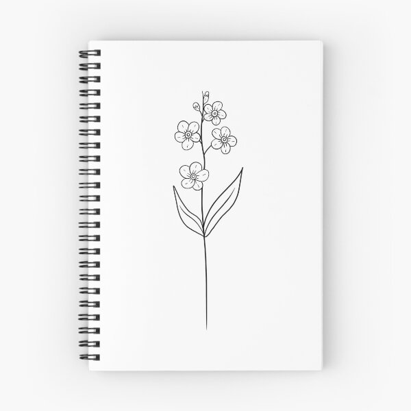 Item preview,  Forget-Me-Not Flower | B/W designed and sold by ekwdesigns.