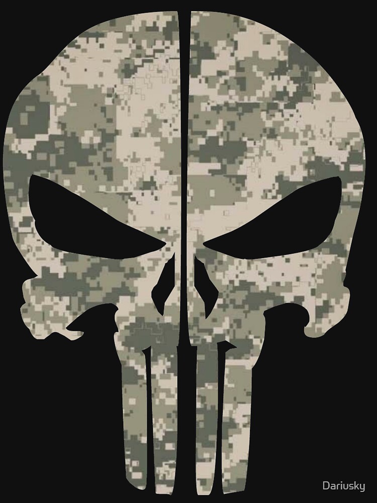 Punisher Skull US Army Veteran camo Baseball Jersey -   Worldwide Shipping