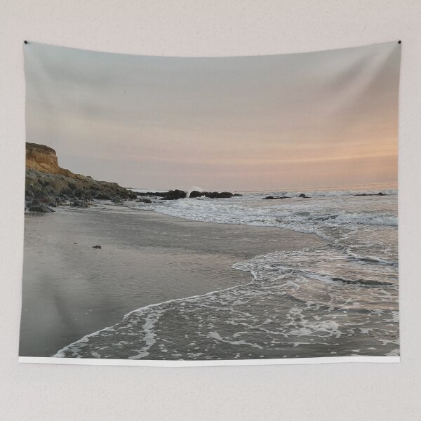 Item preview, Sunset at San Simeon Beach designed and sold by Destined2Wander.