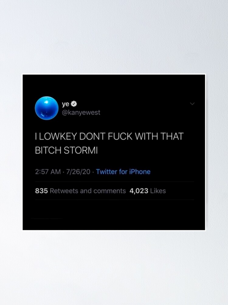 I Low Key Don T F With That B Stormi Tweet Poster By Briellescozz Redbubble