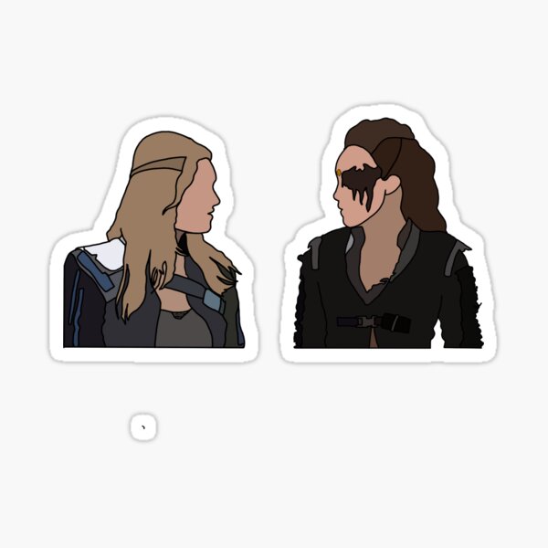 clarke and lexa from season 2 of 100 Sticker