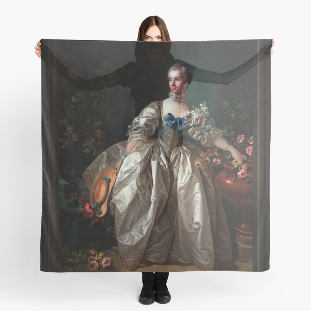 Madame Bergeret by François Boucher Old Masters Fine Art Reproduction Ladies Scarf