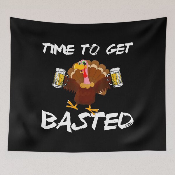 Item preview, Time To Get Basted Funny Beer Thanksgiving Turkey Gift T-Shirt designed and sold by alexquang.