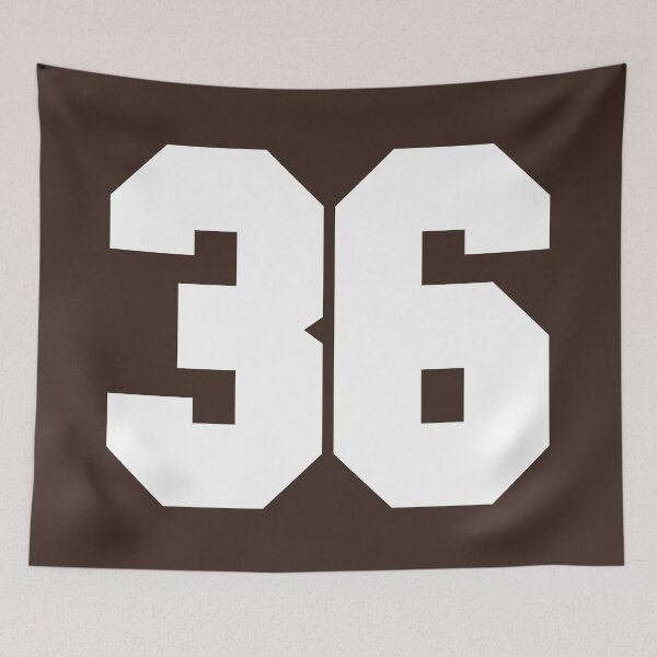 Item preview, 36 Number Cleveland Sports Thirty-Six Brown Jersey designed and sold by HelloFromAja.