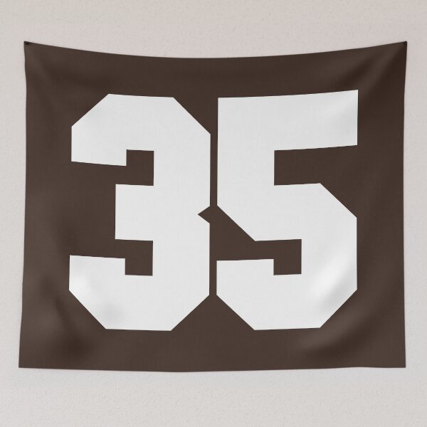 Item preview, 35 Number Cleveland Sports Thirty-Five Brown Jersey designed and sold by HelloFromAja.