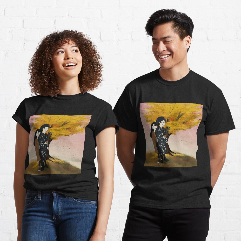 Farewell Hug on a Fall Day Classic T-Shirt