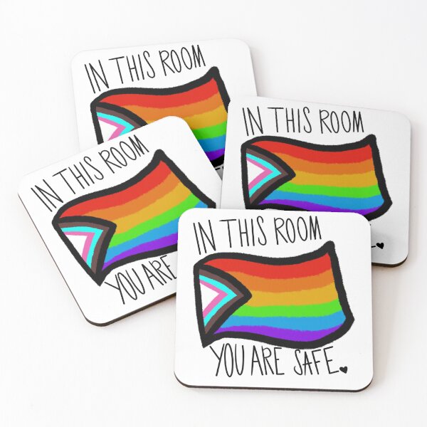 Item preview, In This Room You Are Safe—Progress Flag designed and sold by AlexRising.
