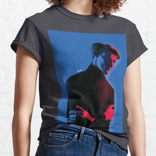 Blue Gel Lighting Man Portrait Classic T-Shirt