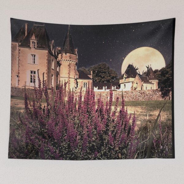 Item preview, Castle under moonlight, French Chateau Art, Holiday Gift  designed and sold by Lizzie May.
