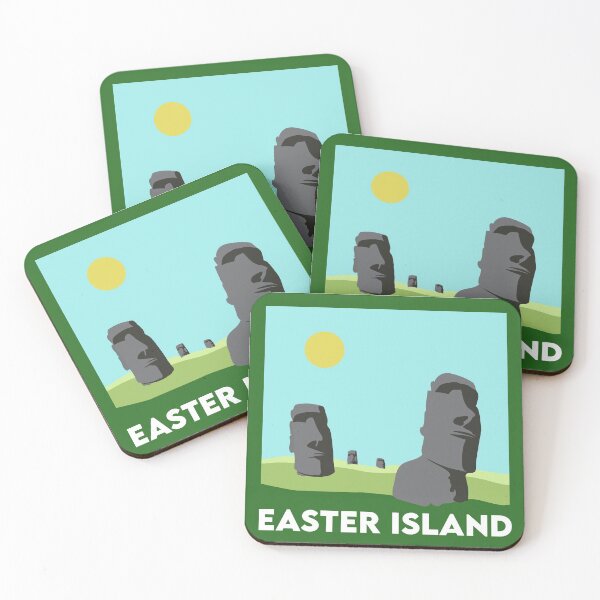 Item preview, Easter Island Badge designed and sold by MINES STICKERS.