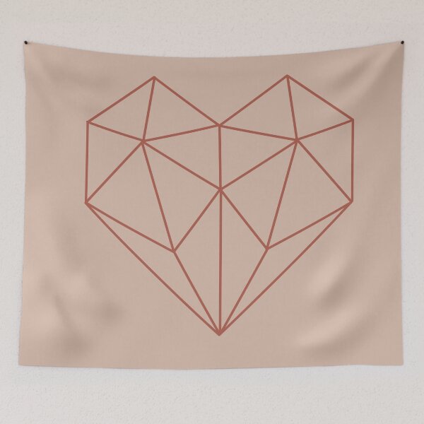 Item preview, Geometric heart designed and sold by One Line Aesthetics ♡.