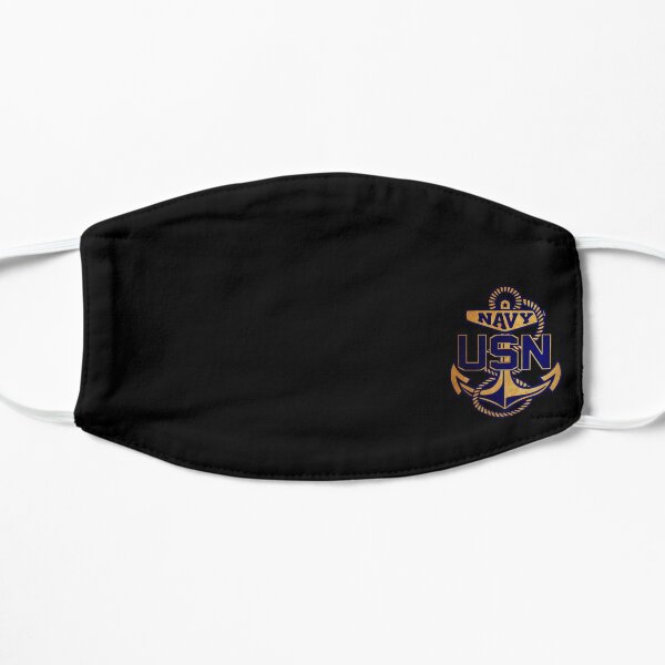 NAVY USN ANCHOR (Distressed Gold and Blue) Flat Mask