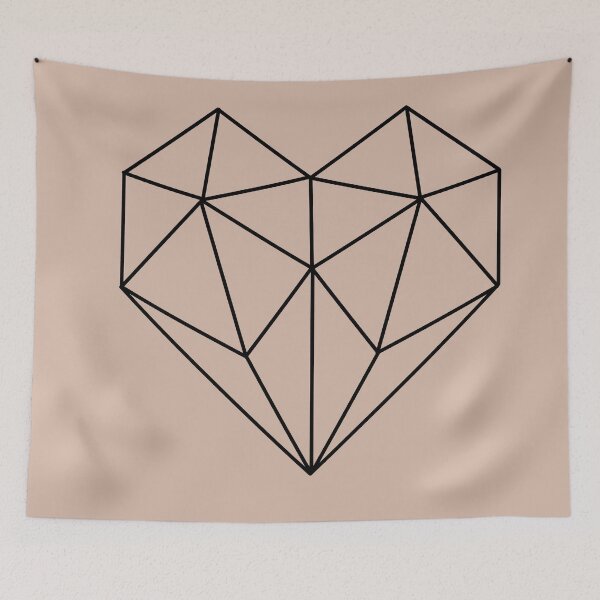 Item preview, Geometric heart designed and sold by One Line Aesthetics ♡.