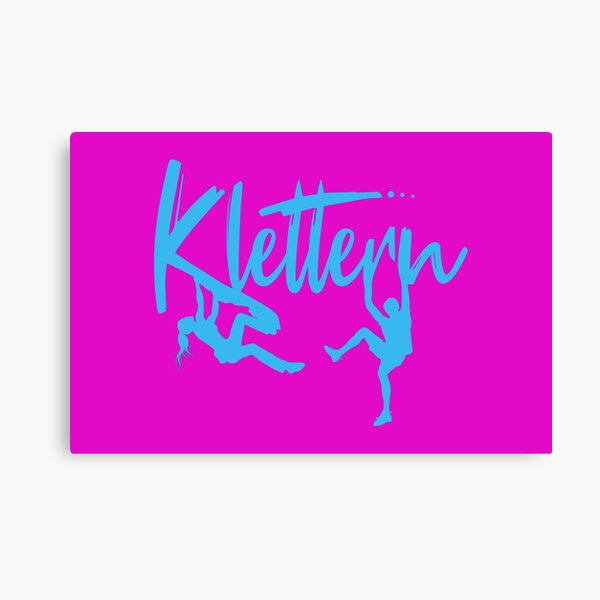Item preview, Climbing lettering in turquoise and pink with female climbers - climbing gift designed and sold by MadandMean.