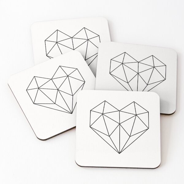Item preview, Geometric heart designed and sold by One Line Aesthetics ♡.