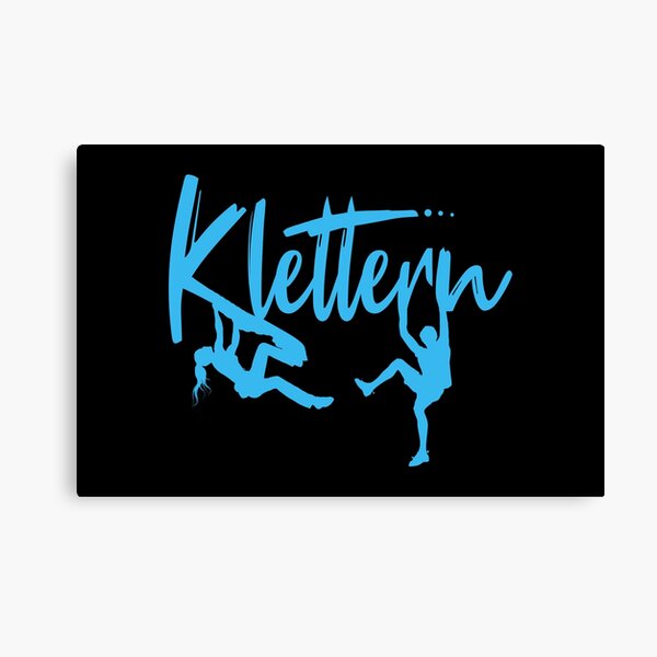 Item preview, Climbing lettering in turquoise with female climbers and climbers - climbing gifts designed and sold by MadandMean.