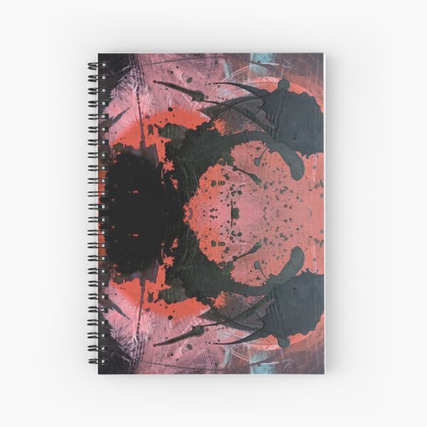 Abstract Ink Blot Acrylic Mixed Media Art Spiral Notebook