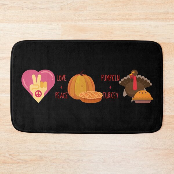 Item preview, Peace Love Pumpkin Turkey Autumn Fall Thanksgiving Design designed and sold by LevelUpMerch.