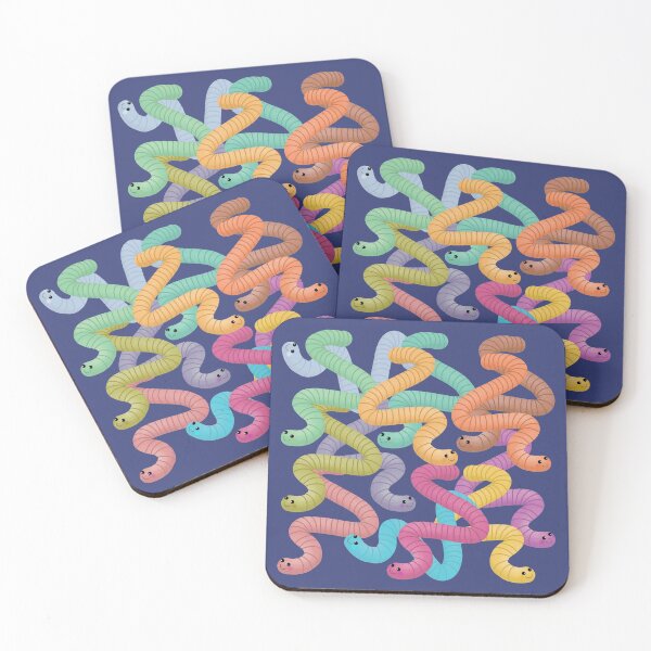 Item preview, Cute Colourful Wiggly Worms III designed and sold by VicEllisArt.