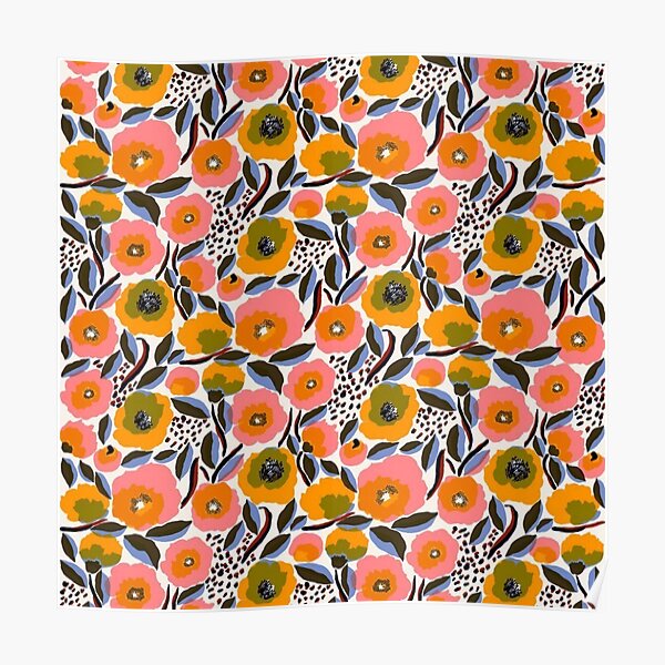 rosarium floral design Poster
