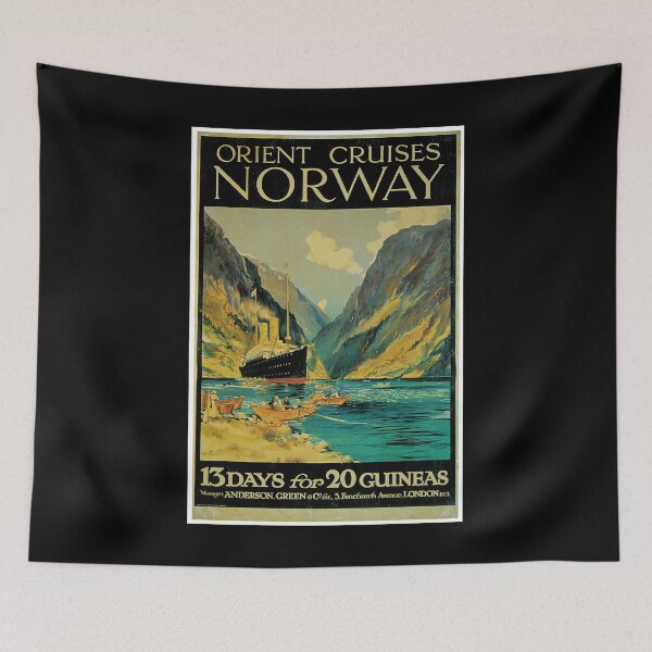 Item preview, Norway retro poster designed and sold by CorasPosters.
