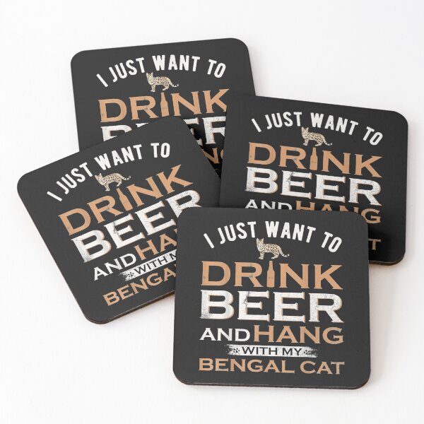 Item preview, I Just Want To Drink Beer And Hang With My Bengal Cat Funny designed and sold by tomlopez2001us.