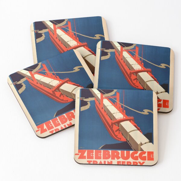 Item preview, Harwich Zeebrugge retro poster designed and sold by CorasPosters.