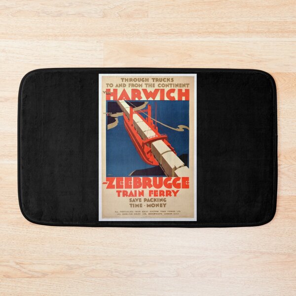 Item preview, Harwich Zeebrugge retro poster designed and sold by CorasPosters.