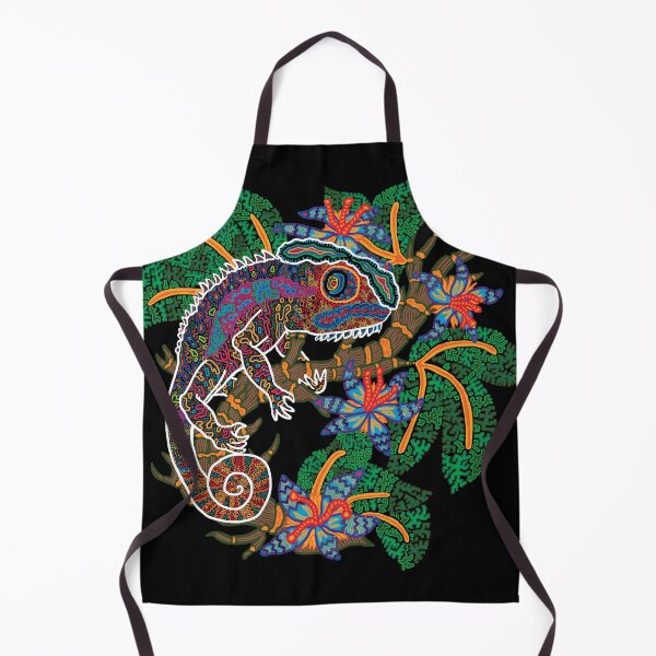 Item preview, PSYCHEDELIC TRIPPY HORROR VACUI ANIMAL CHAMELEON ON BRANCH - full colour designed and sold by Xotico Design.