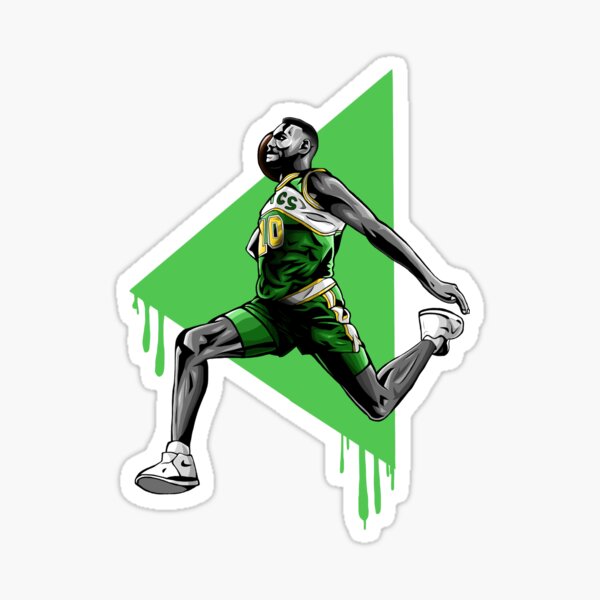 "NBA Legends Shawn Kemp" Sticker by JonnyVision Redbubble