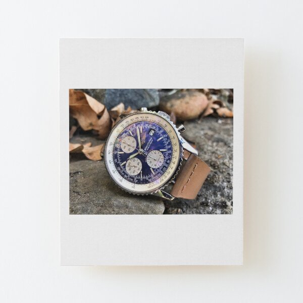 Breitling Navitimer blue Wood Mounted Print