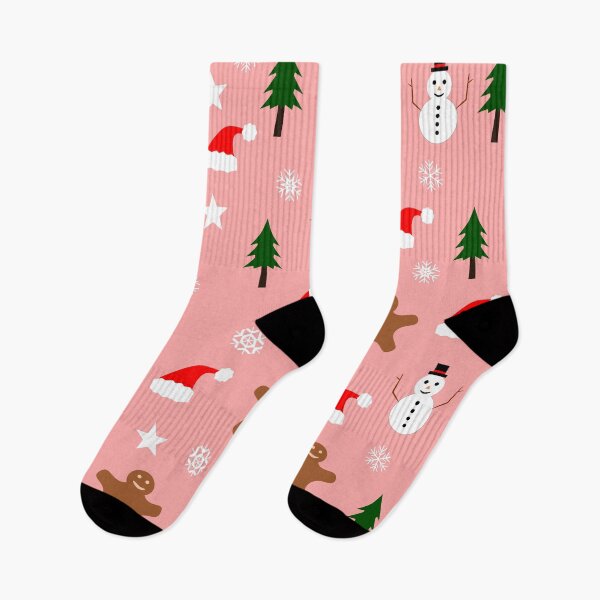 Item preview, pink background christmas pattern designed and sold by GetThatStuff.