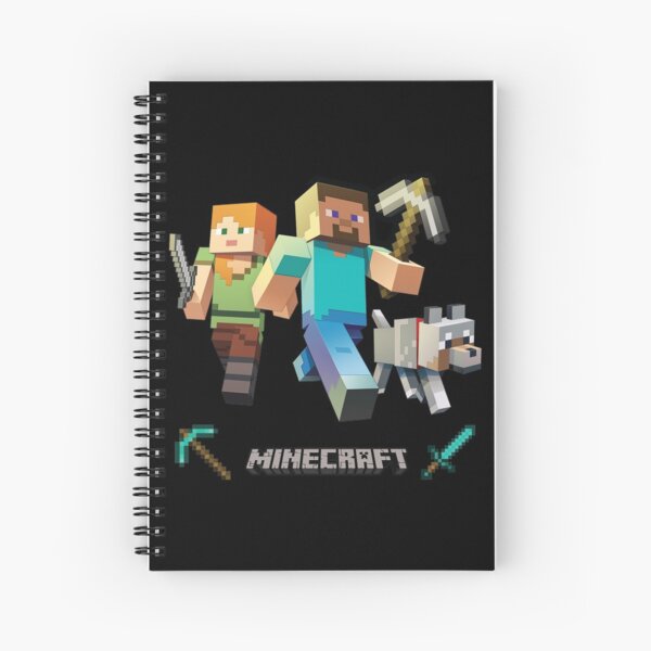 Minecraft Spiral Notebook and Poly Plastic Folder Set 