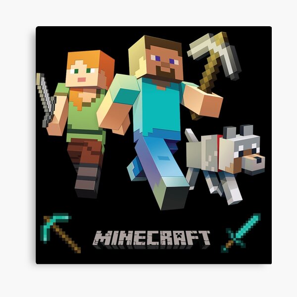 Minecraft Heroes Canvas Print