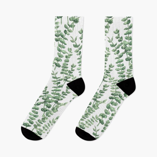Item preview, Eucalyptus watercolor pattern on white designed and sold by Katerina Mitkova Kirilova.