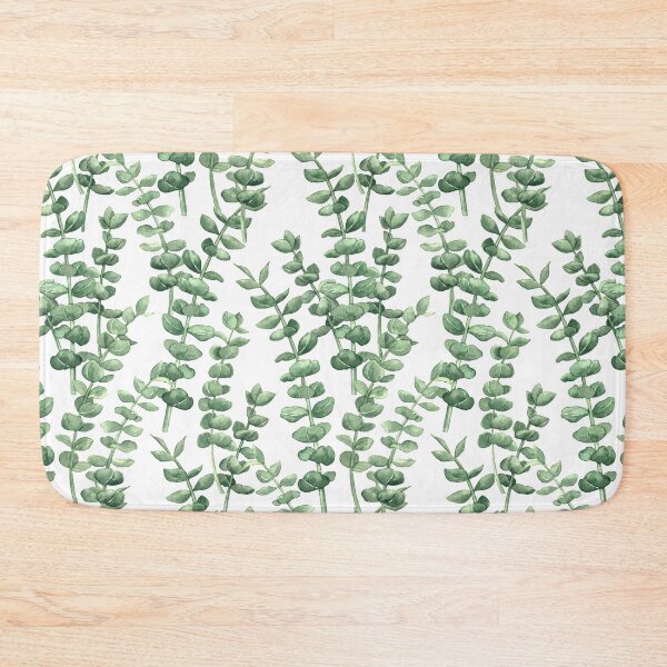 Item preview, Eucalyptus watercolor pattern on white designed and sold by Katerina Mitkova Kirilova.