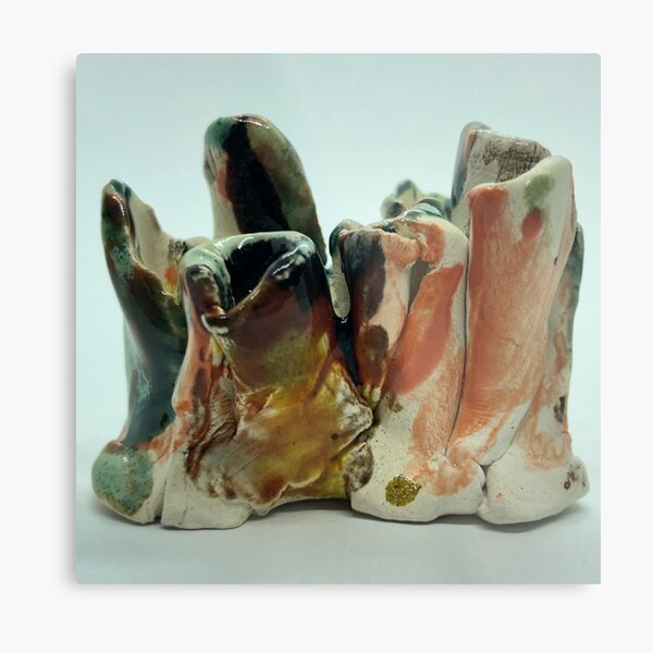 Colourful Coral Ceramic Sculpture made in Melbourne Australia Metal Print
