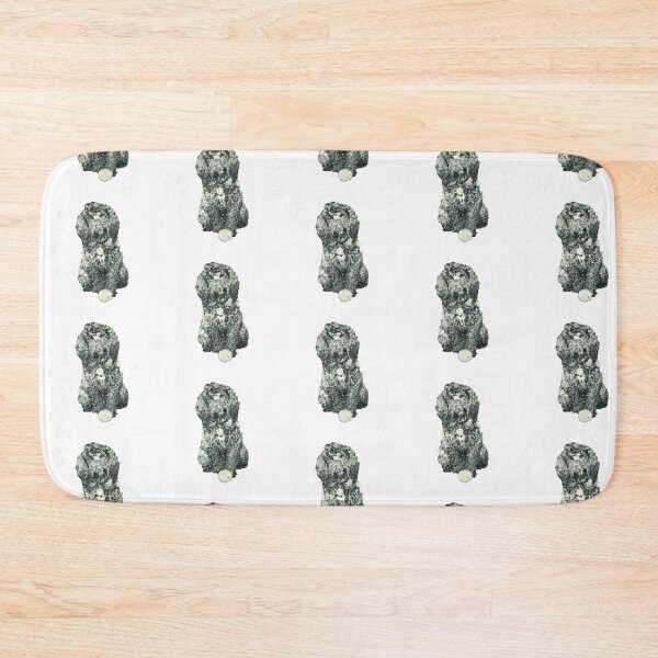 Item preview, Cockapoo with a ball (white) designed and sold by LearsInteriors.