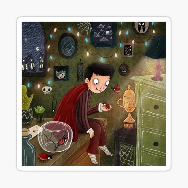 Valerian Vampire and his bugs Sticker