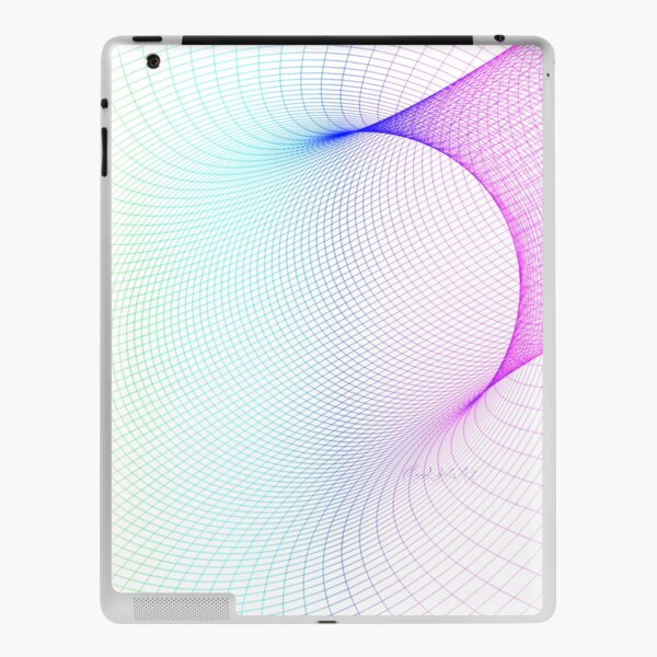 Buntes Netzgitter mit weißem Hintergrund iPad Klebefolie