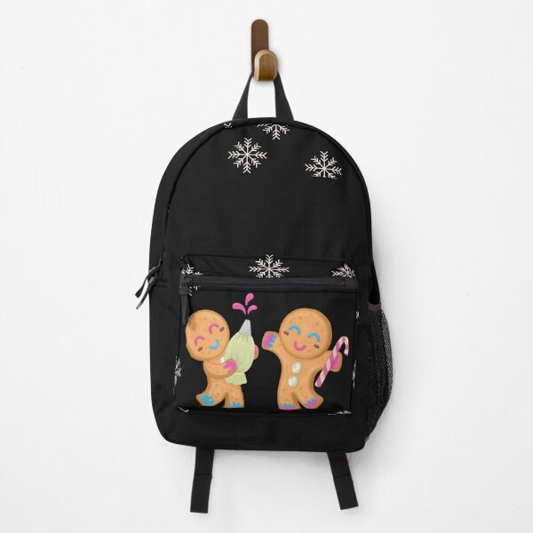 Item preview, cute gingerbread friends mask - black version designed and sold by AGDesignstore.