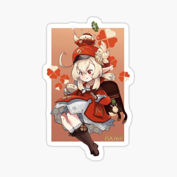 Tea Time with klee Sticker